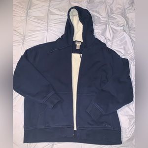 LL Bean men’s fleece lined zip up jacket